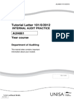 Tutorial Letter 101/0/2012: Year Course AUI4861