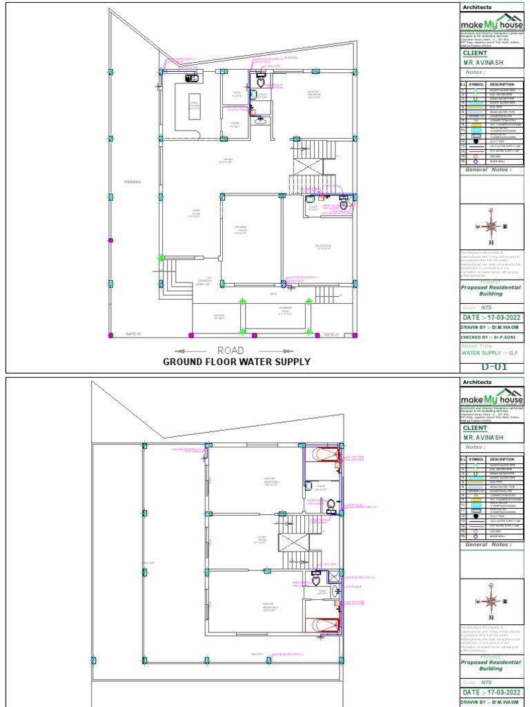 Residential Water Supply Layout Plan | PDF | Pipe (Fluid Conveyance ...