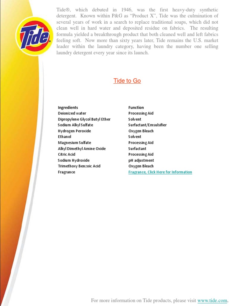 Tide To Go | PDF