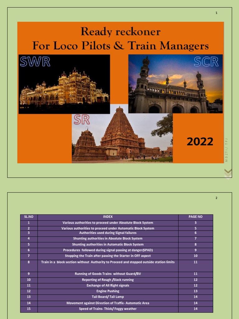 Railway Authorities and Procedures Guide | PDF | Transport | Rules