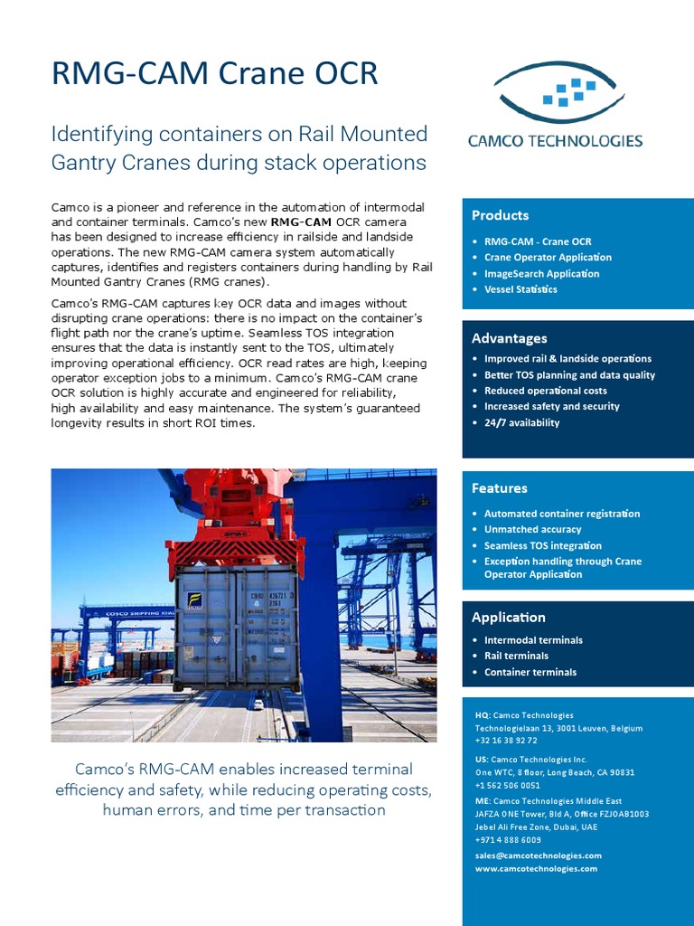 RMG-CAM Crane OCR System Overview | PDF | Camera | Computing