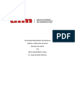 Universidad Metropolitana de Monterrey Análisis y Elaboración de Textos Borrador de Reseña 3 B Marco Daniel Blanco Lopez Dr. Jorge Armando Ramírez