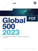 Global 500: The Annual Report On The World's Most Valuable and Strongest Brands January 2023