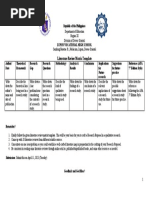 Literature Review Template