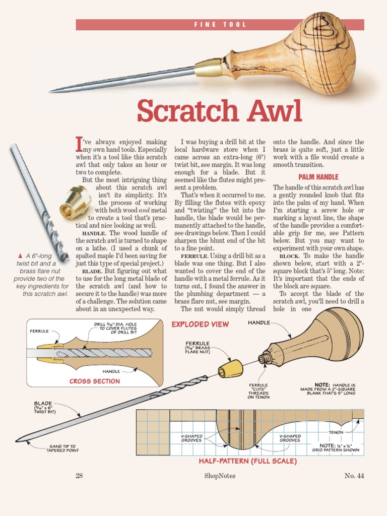 DIY Scratch Awl: Tips & Techniques | PDF | Equipment | Manufactured Goods