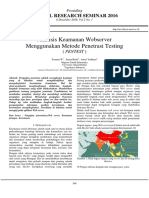 Analisis Keamanan Webserver Menggunakan Metode Penetrasi Testing