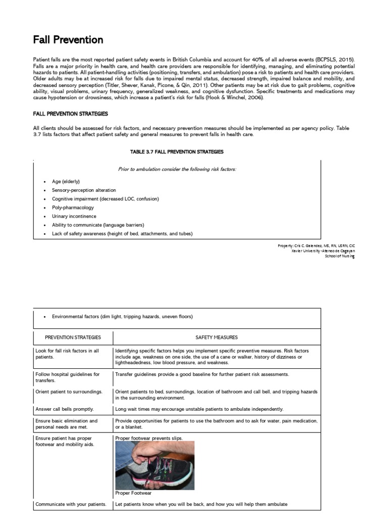 Safe Patient Transfer and Fall Prevention | PDF | Patient | Nursing