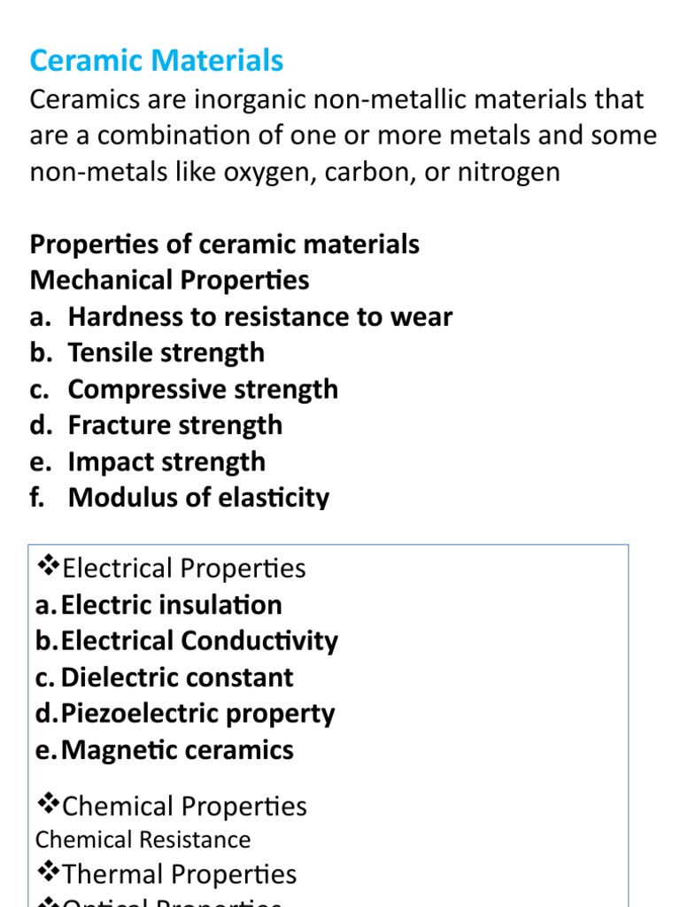 Ceramic Materials PDF Ceramics Silicon Dioxide
