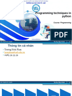 Programming Techniques in Python