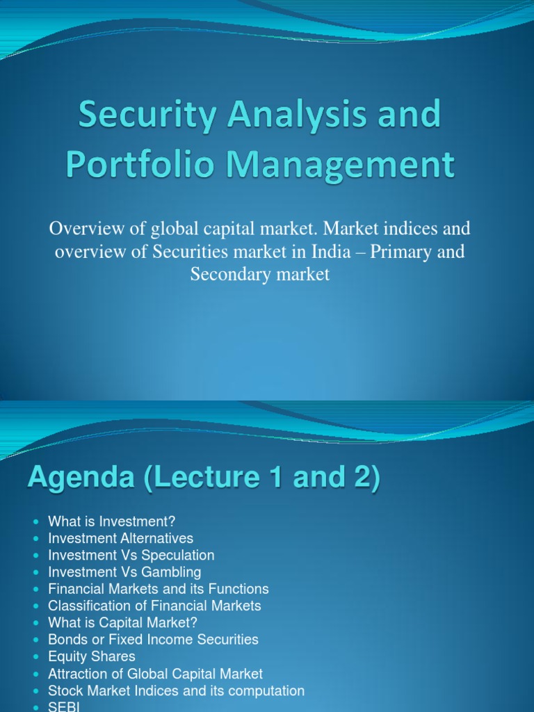 Global Capital Market Overview | PDF | Financial Markets | Capital Market