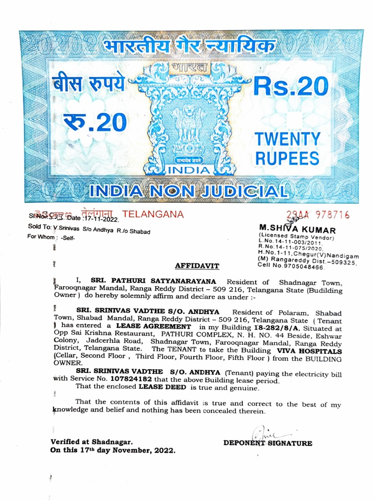 Electricity Bill Affidavit PDF Legal Documents Common Law