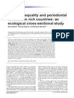 Income Inequality and Periodontal Diseases in Rich Countries: An Ecological Cross-Sectional Study