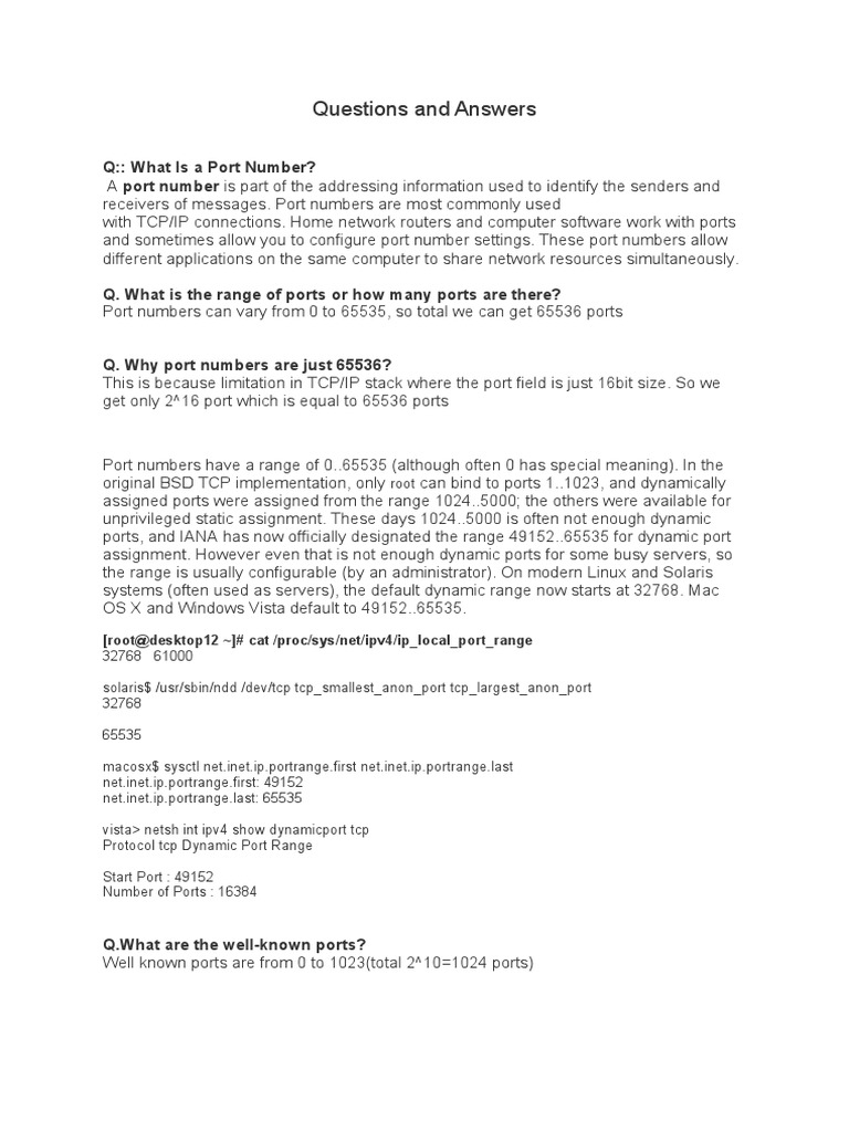 Questions and Answers PDF Port Networking) File