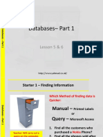 DATABASES Lesson 5 & 6