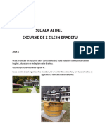 Excursie 2 Zile Bradetu SCOALA ALTFEL