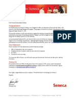 Congratulations on Admission to Seneca Marketing Program