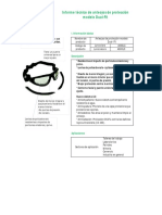 Informe Técnico de Anteojos de Protección Modelo Dual-Fit: Tiene Un Puente Universal para Un Mejor Ajuste