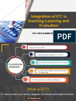 Integration of ICT in Teaching-Learning and Evaluation: Sto. Nino Elementary School