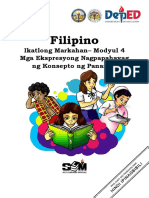 Filipino: Ikatlong Markahan - Modyul 4 Mga Ekspresyong Nagpapahayag NG Konsepto NG Pananaw
