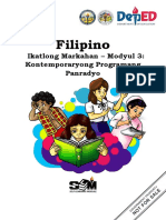 Filipino: Ikatlong Markahan - Modyul 3: Kontemporaryong Programang Panradyo