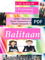 AP 4 PPT Q3 - Aralin 10 - Mga Programang Pangkapayapaan