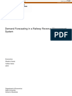 Demand Forecasting in A Railway Revenue Management System