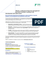 Specialized, Cost-Effective, Professional Financial Management Certification For Project Team Members Working in The Development and Relief Sector