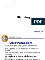 Planning: Engineering Management 1 Semester SY 2020-2021