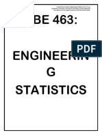 ABE 463: Engineerin G Statistics