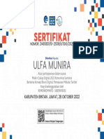 Ulfa Munira: NOMOR: 21493831/51-25318/LITDIG/2022