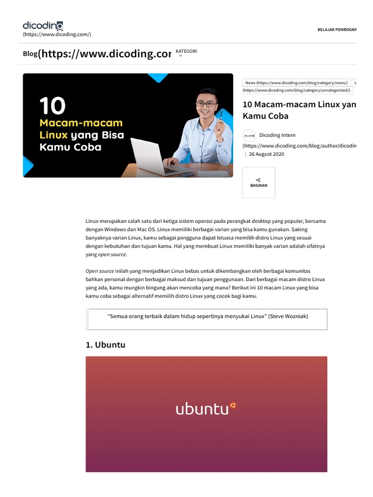 10 Generasi Linux | PDF