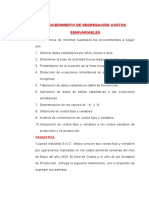 Procedimiento de Segregación Costos Semivariables: Casuistica