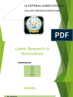 Rani Laxmi Bai Central Agricultural University: Presentation On Latest Research in Horticulture