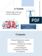 Respiratory System: ,,human Body Is The Best Picture of Human Soul''