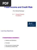 Fixed Income and Credit Risk: Prof. Michael Rockinger