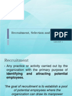 Recruitment, Selection and Training