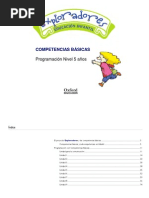 Programación Competencias Básicas Exploradores 5 años Infantil Nacional