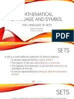 Mathematical Language and Symbol: The Language of Sets