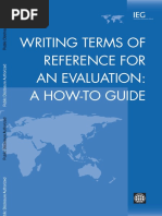 Writing Terms of Reference For An Evaluation: A How-To Guide