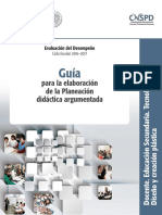 Para La Elaboración de La Planeación Didáctica Argumentada: Evaluación Del Desempeño