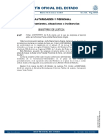 Boletín Oficial Del Estado: Ministerio de Justicia