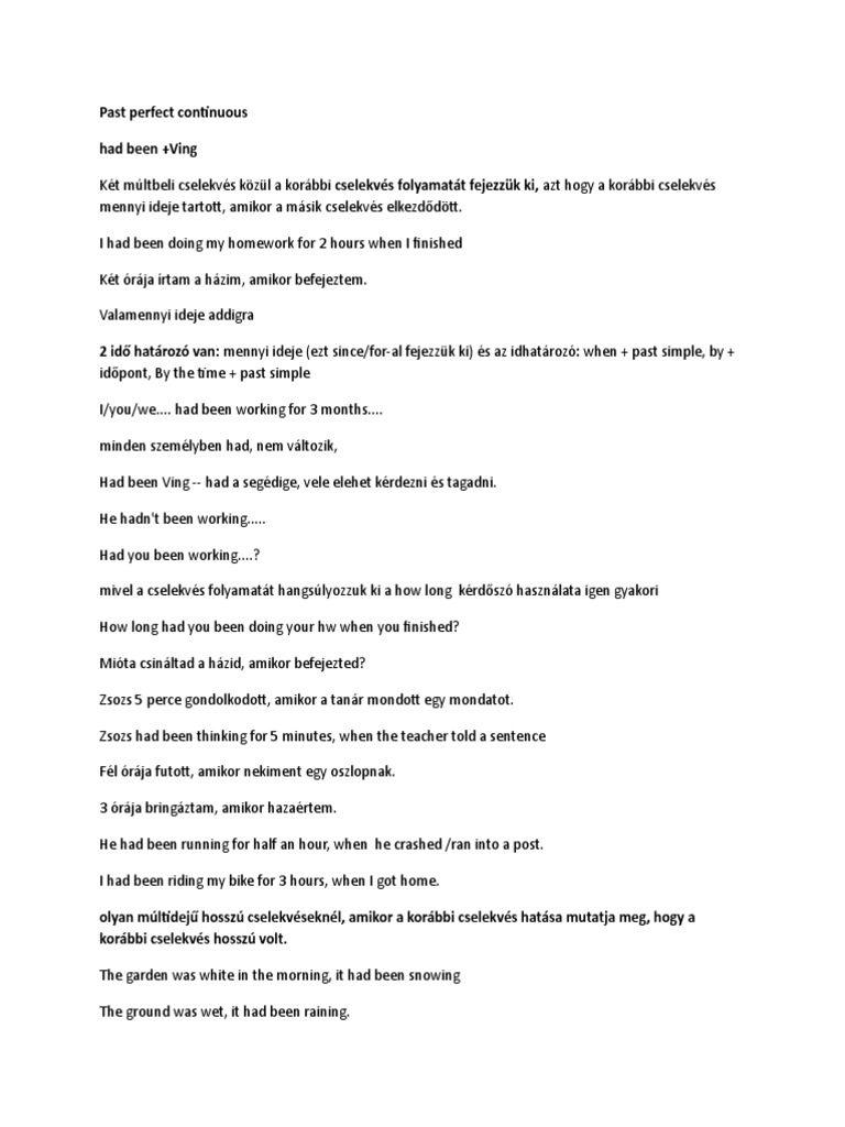 Past Perfect Continuous Pdf