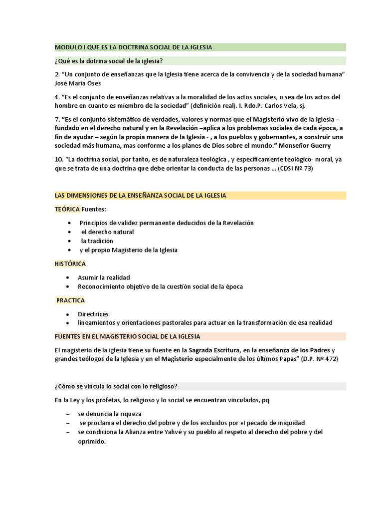 Que Es La Doctrina Social de La Iglesia | PDF | Iglesia Católica | La ...