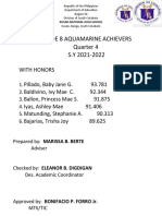 Grade 8 Aquamarine Achievers Quarter 4 S.Y 2021-2022