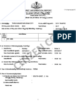 First Information Report ( Œ Ó Óñ Ú © ¡Û ®) : 2017 City Traffic 5912 Thiruvananthapuram City 1. 29/10/2017 16:28