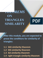 Theorems: ON Triangles Similarity