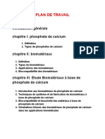 Plan de Travail: Introduction Générale Chapitre I: Phosphate de Calcium