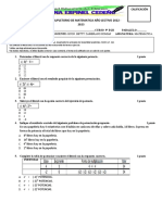 Examen Supletorio Matematica - Noveno