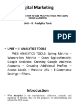 Digital Marketing: Unit - II: Analytics Tools