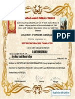 Certificate For C.SAKTHI HARISH KUMAR For "WEBINAR ON Deep Dive Into M... "